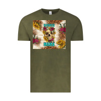 Vintage Olive badass mama with flowers Vintage Tee - TumblerDesignByShophia