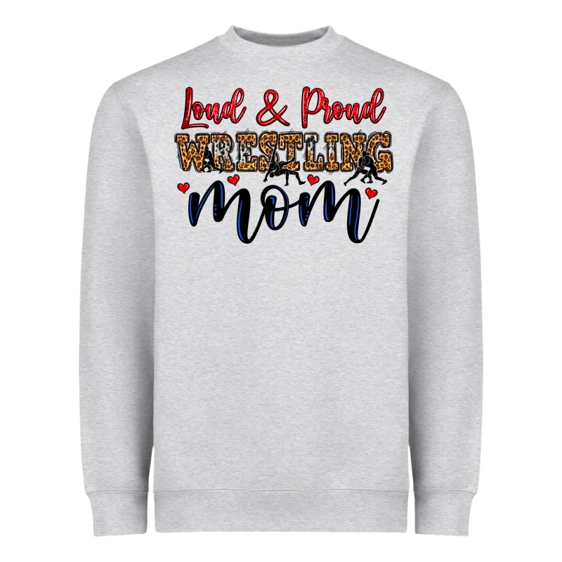 Loud And Proud Wrestling Mom Heavyweight Sweatshirt by LillyAllenDesigns | Teevron