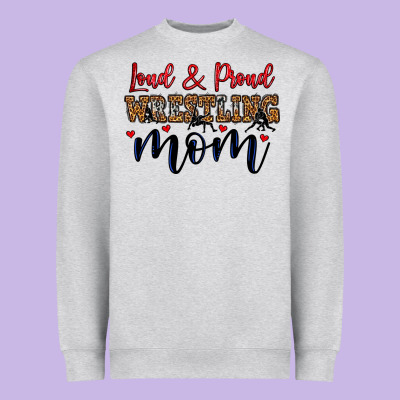 Loud And Proud Wrestling Mom Heavyweight Sweatshirt Designed By Lillyallendesigns