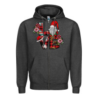 Charcoal Heather Love Gnome Zipper Hoodie - SublimationCraftShop