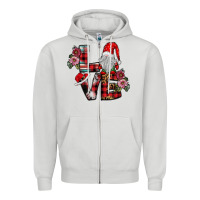 Dove Grey Love Gnome Zipper Hoodie - SublimationCraftShop