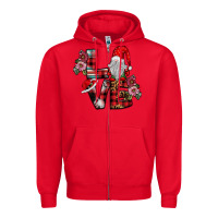 Red Love Gnome Zipper Hoodie - SublimationCraftShop