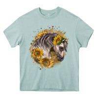 Arona arabian horse with sunflowers Heavy Core Tee - LillyAllenDesigns