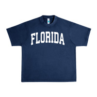 Navy Florida Crewneck Sweatshirt Sports College Style State Gifts Urban Heavy Tee - minhPixels