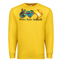 Lemon peace love softball Premium Sweatshirt - Artiststas