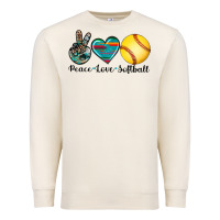 Sandshell peace love softball Premium Sweatshirt - Artiststas