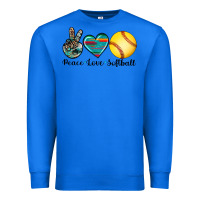True Royal peace love softball Premium Sweatshirt - Artiststas