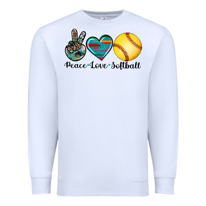 Peace Love Softball Premium Sweatshirt by Artiststas | Teevron