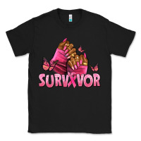 Black Breast Cancer survivor afro nails Classic Tee - NancyCooperArtShop