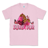Bubblegum Pink Breast Cancer survivor afro nails Classic Tee - NancyCooperArtShop