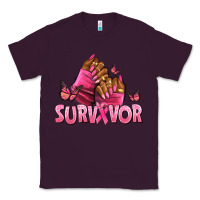 Plum Breast Cancer survivor afro nails Classic Tee - NancyCooperArtShop