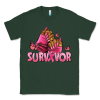 Sports Green Breast Cancer survivor afro nails Classic Tee - NancyCooperArtShop