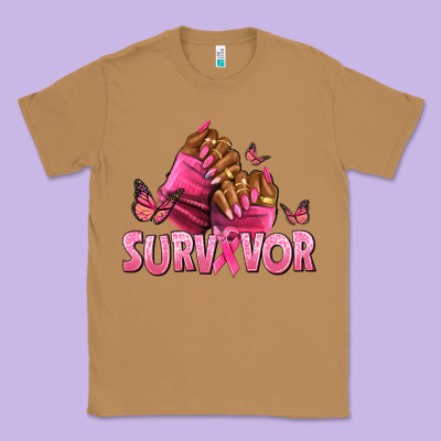 Breast Cancer Survivor Afro Nails Classic Tee Designed By Nancycooperartshop