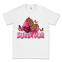 White Breast Cancer survivor afro nails Classic Tee - NancyCooperArtShop
