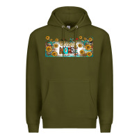 Army Green blessed nurse libbey glass Premium Hoodie - BundleAndBundleShop