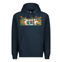 Navy blessed nurse libbey glass Premium Hoodie - BundleAndBundleShop