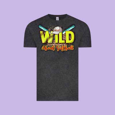 Wild About Softball Vintage Tee Designed By Howdyjamesfarm