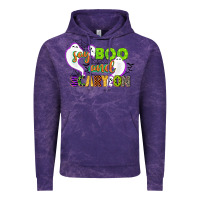 Cloud Purple say boo and scary on Vintage Hoodie - CowGirlArtShop