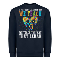 Navy Autism Awareness Teacher Heavyweight Sweatshirt - CowhideDigitalArt