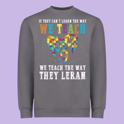 Autism Awareness Teacher Heavyweight Sweatshirt Designed By Cowhidedigitalart