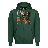 Sports Green happy holidays mustang horse Zipper Hoodie - LillyAllenDesigns