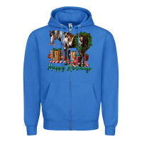 True Royal happy holidays mustang horse Zipper Hoodie - LillyAllenDesigns