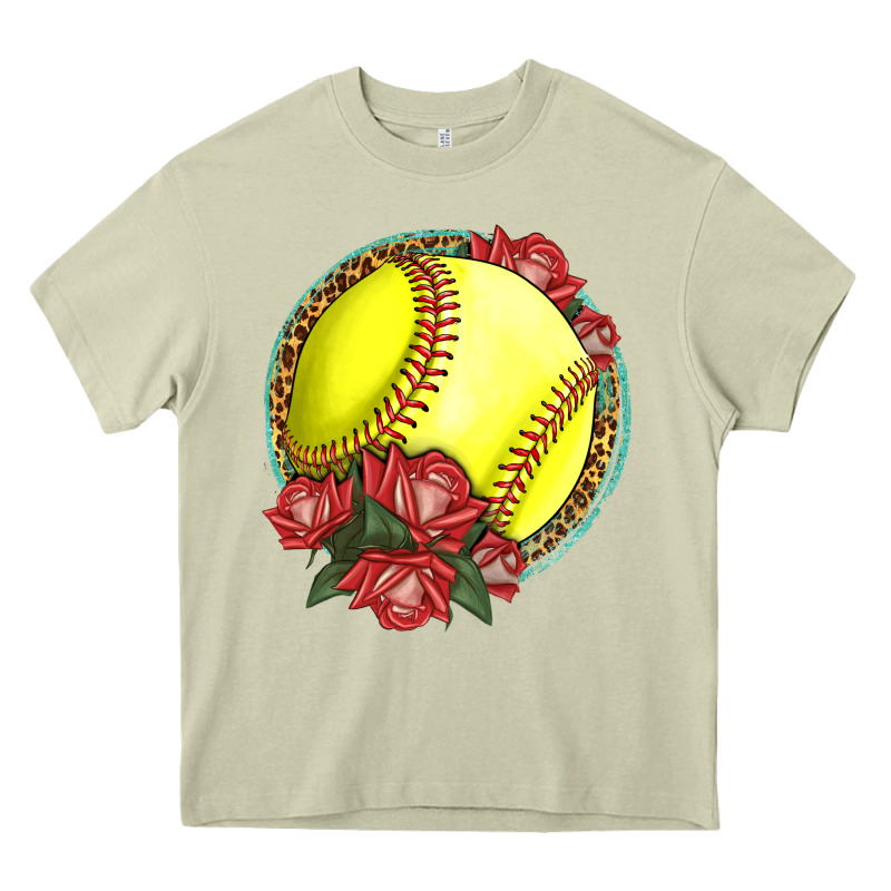 Western Softball With Roses Heavy Core Tee by LillyAllenDesigns | Teevron