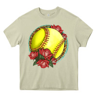 Mossy Western Softball With Roses Heavy Core Tee - LillyAllenDesigns