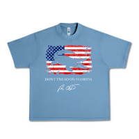 Pebble Blue Don_t Tread On Florida Governor Ron DeSantis 2022 USA Flag Urban Heavy Tee - minhPixels