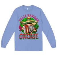 Colony Blue Feliz Navidad gnome Mexico Long Sleeve Tee - HowdyJamesFarm