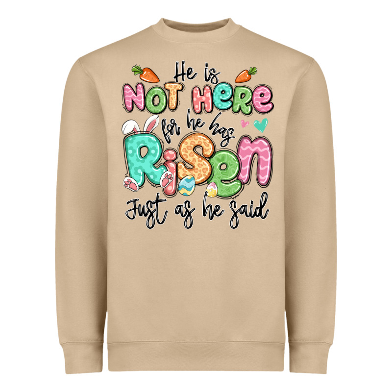 Easter He Is Not Here For He Has Risen Just As He Heavyweight Sweatshirt by LillyAllenDesigns | Teevron