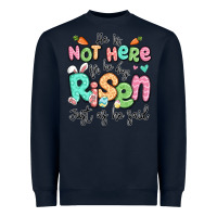 Navy easter he is not here for he has risen just as he Heavyweight Sweatshirt - LillyAllenDesigns