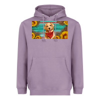Lavender golden retriever license plate Heavyweight Hoodie - Artiststas