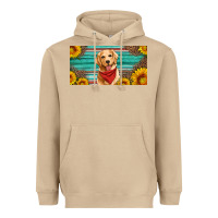 Mushroom golden retriever license plate Heavyweight Hoodie - Artiststas
