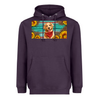 Plum golden retriever license plate Heavyweight Hoodie - Artiststas
