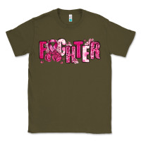 Army Green Fighter Breast Cancer Classic Tee - NancyCooperArtShop