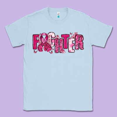Fighter Breast Cancer Classic Tee Designed By Nancycooperartshop