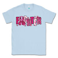 Dusty Blue Fighter Breast Cancer Classic Tee - NancyCooperArtShop