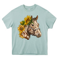 Arona appaloosa horse with sunflowers Heavy Core Tee - LillyAllenDesigns