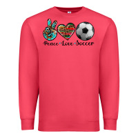 Cardinal peace love soccer Premium Sweatshirt - Artiststas