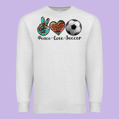 Peace Love Soccer Premium Sweatshirt Designed By Artiststas