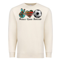 Sandshell peace love soccer Premium Sweatshirt - Artiststas