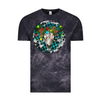 Cloud Black Bull Skull Christmas Vintage Tee - RanaPortraitStore