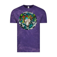 Cloud Purple Bull Skull Christmas Vintage Tee - RanaPortraitStore