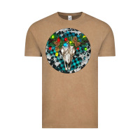 Vintage Coffee Bull Skull Christmas Vintage Tee - RanaPortraitStore