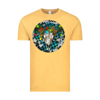 Vintage Mustard Bull Skull Christmas Vintage Tee - RanaPortraitStore