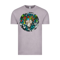 Vintage Zinc Bull Skull Christmas Vintage Tee - RanaPortraitStore