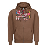 Chestnut Love Letter Zipper Hoodie - SublimationCraftShop