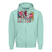 Seafoam Love Letter Zipper Hoodie - SublimationCraftShop