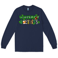 Navy Whiskey business St. Patrick's Day Long Sleeve Tee - CowGirlArtShop